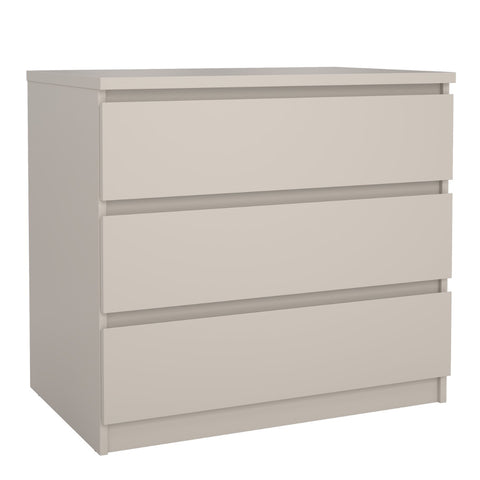 Naia Chest of 3 Drawers in Cashmere - Modern Bedroom Storage