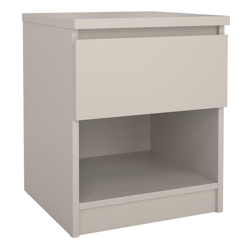 Naia Cashmere 1 Drawer Nightstand - Elegant Bedside Table