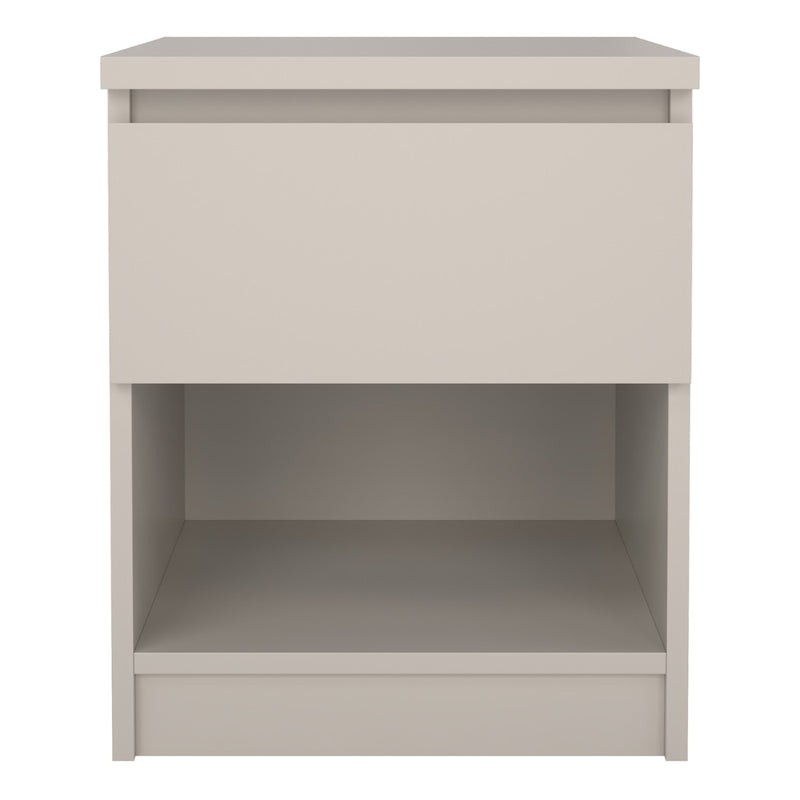 Naia Cashmere 1 Drawer Nightstand - Elegant Bedside Table