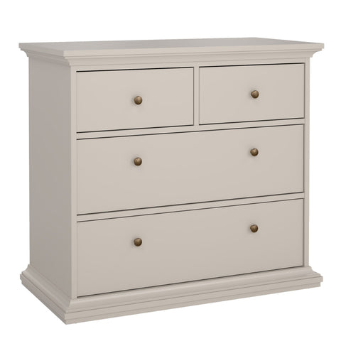 Paris Chest of 4 Drawers in Cashmere - Bedroom Storage