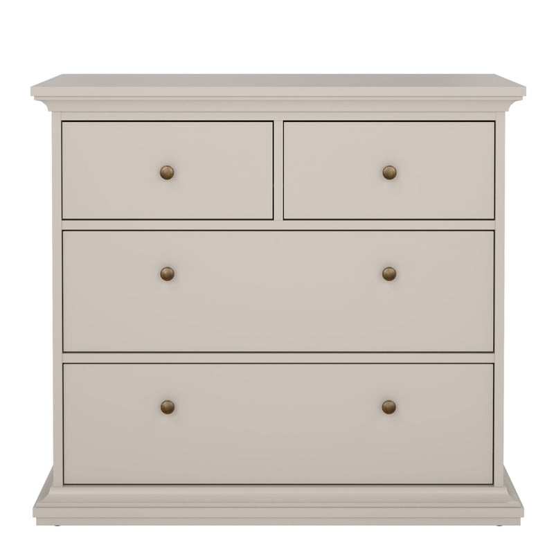 Paris Chest of 4 Drawers in Cashmere - Bedroom Storage