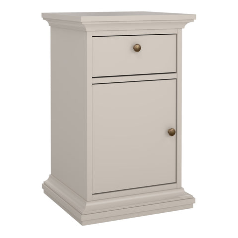 Paris Nightstand 1 Door 1 Drawer in Cashmere