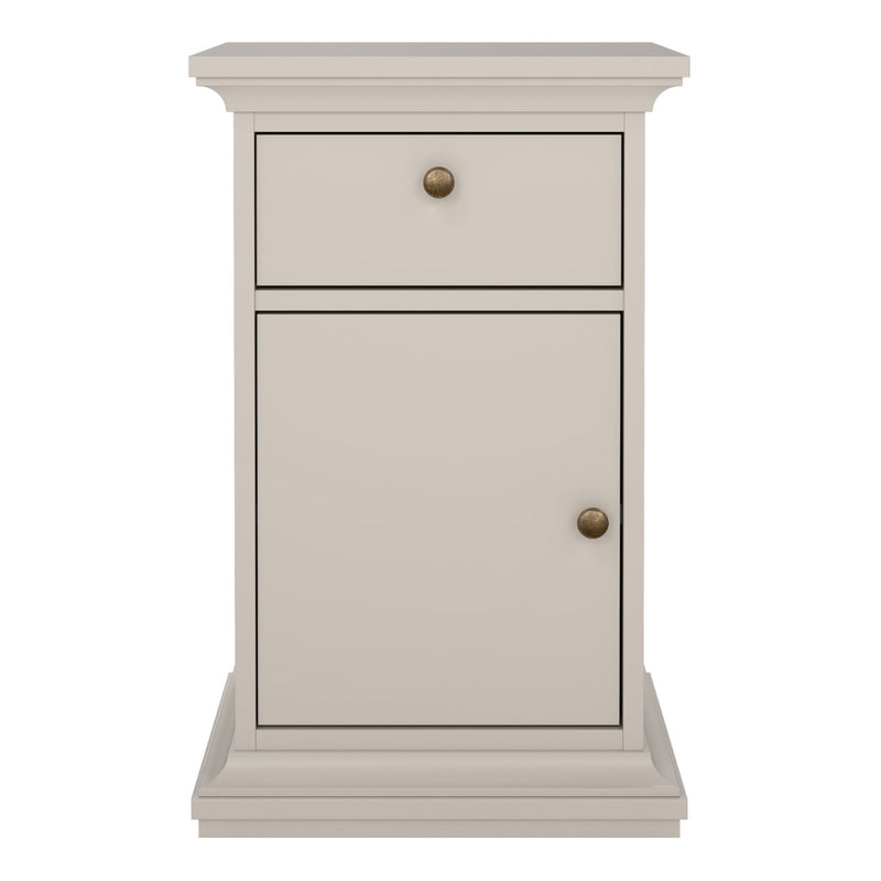 Paris Nightstand 1 Door 1 Drawer in Cashmere