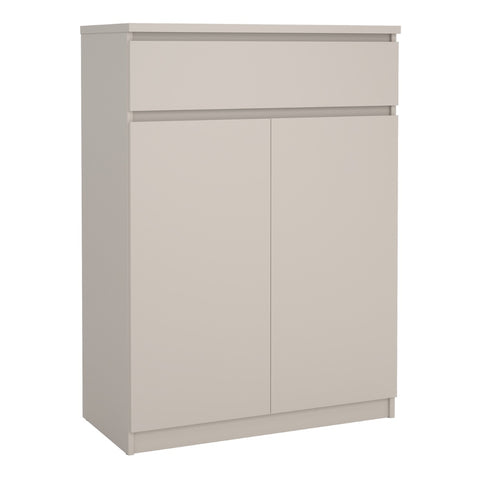 Naia Shoe Cabinet with 2 Doors 1 Drawer in Cashmere