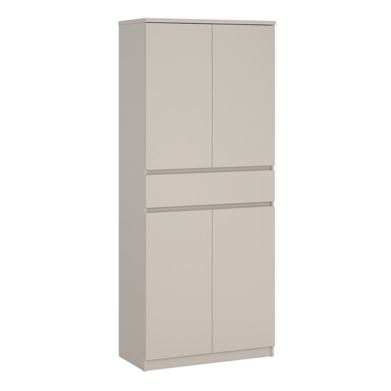 Naia Shoe Cabinet with 4 Doors 1 Drawer in Cashmere