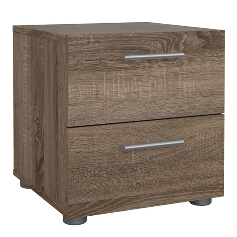 Pepe Bedside 2 Drawers in Truffle Oak — front view