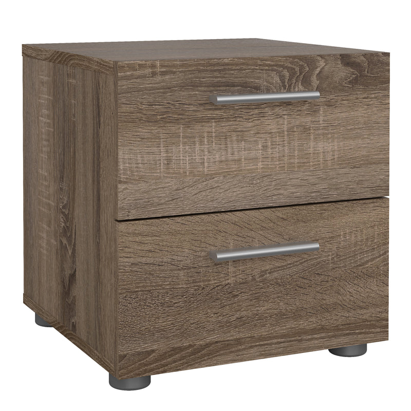 Pepe Bedside 2 Drawers in Truffle Oak — front view
