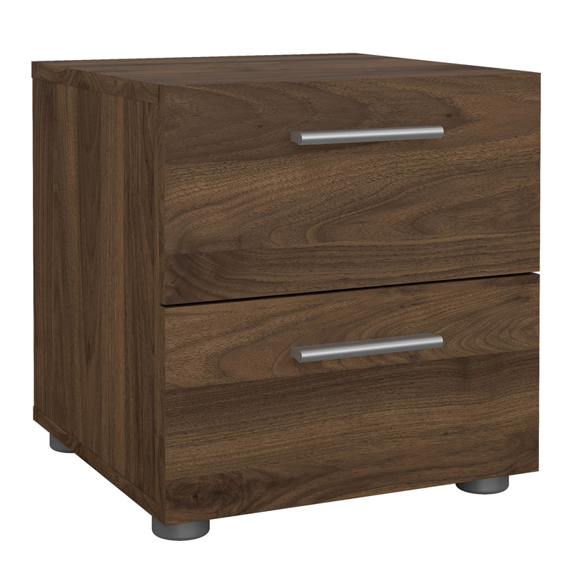 Pepe Bedside 2 Drawers in Walnut — front view