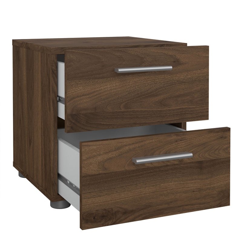 Pepe Bedside 2 Drawers in Walnut — alternative angle