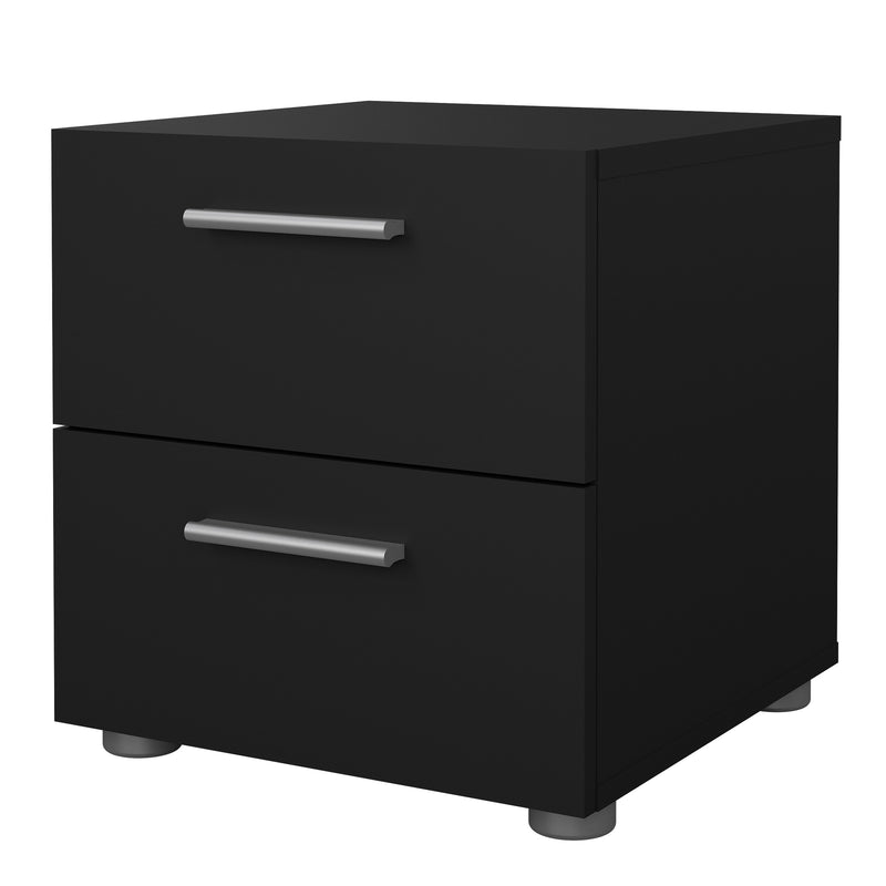 Pepe Bedside 2 Drawers in Black — detail view