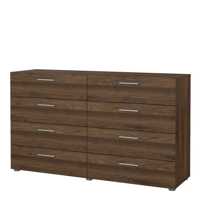 Pepe Wide Chest of 8 Drawers (4+4) in Walnut — detail view