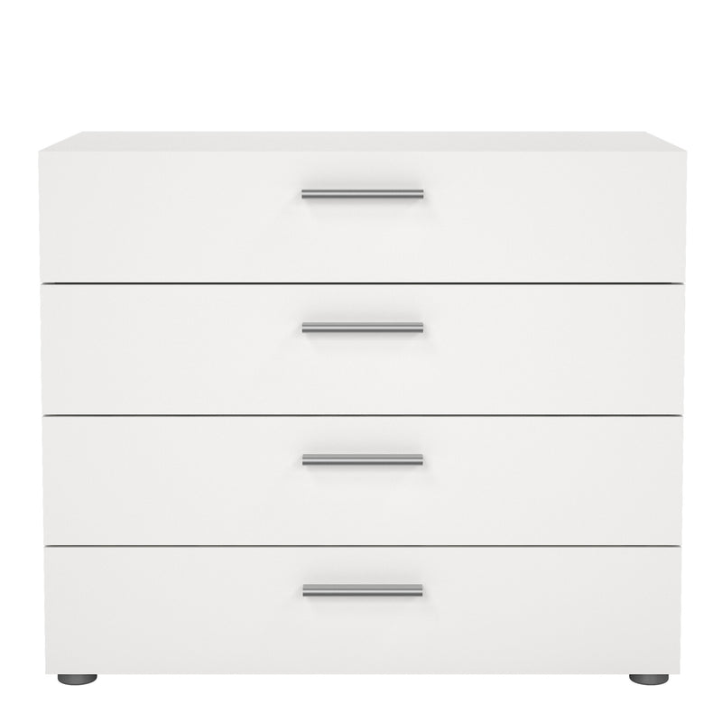 Pepe Chest of 4 Drawers in White — side angle
