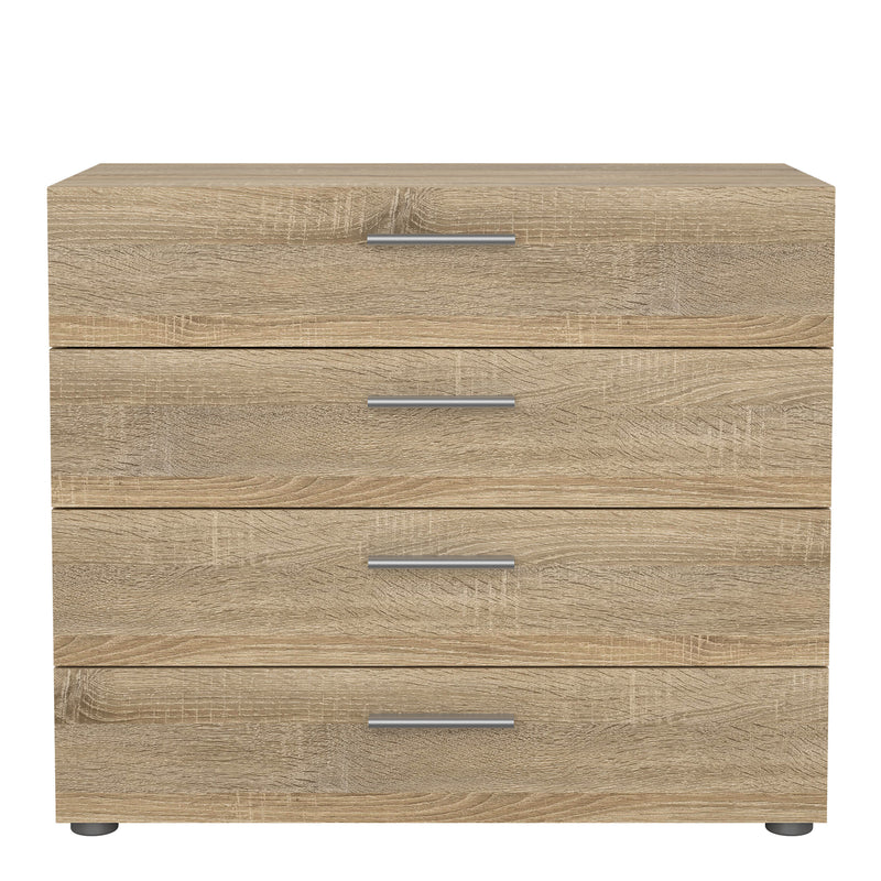 Pepe Chest of 4 Drawers in Oak — side angle
