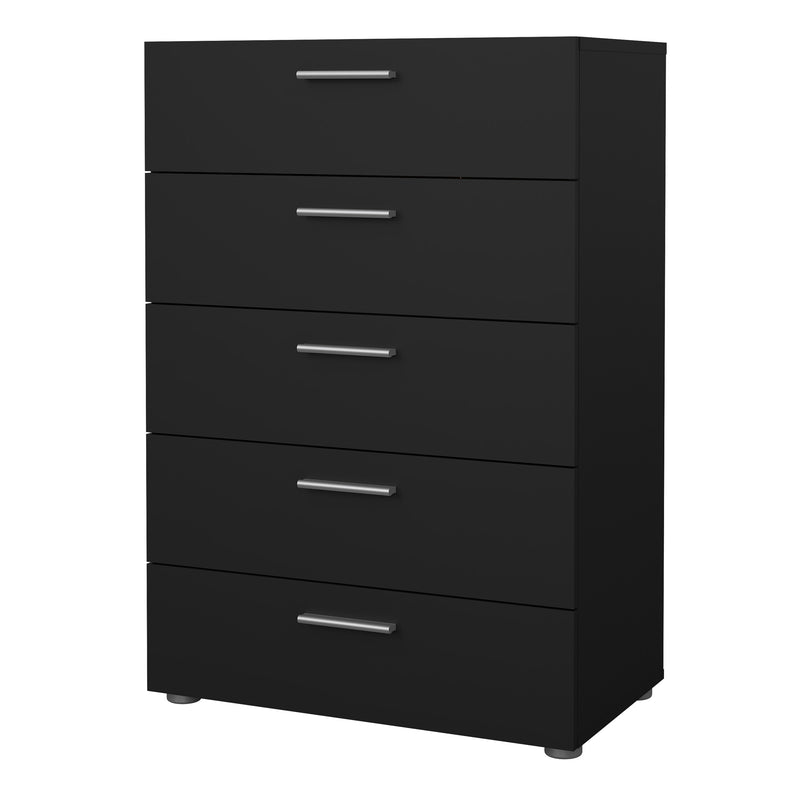 Pepe Chest of 5 Drawers in Black — detail view