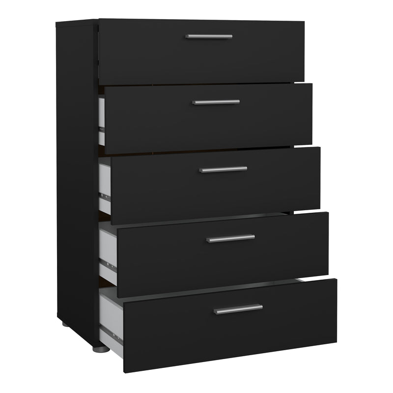Pepe Chest of 5 Drawers in Black — alternative angle