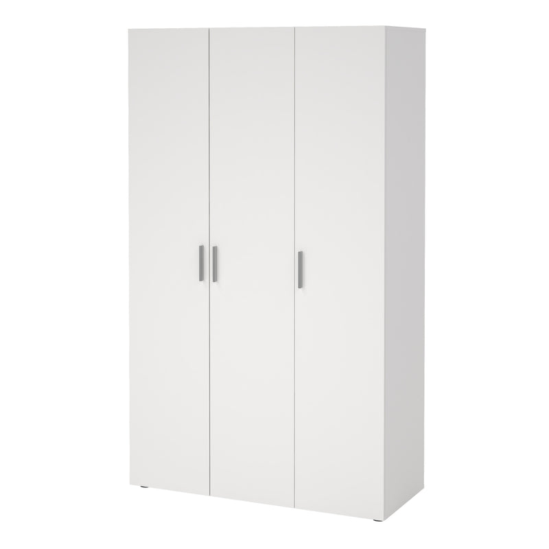 Pepe Wardrobe with 3 Doors in White — detail view