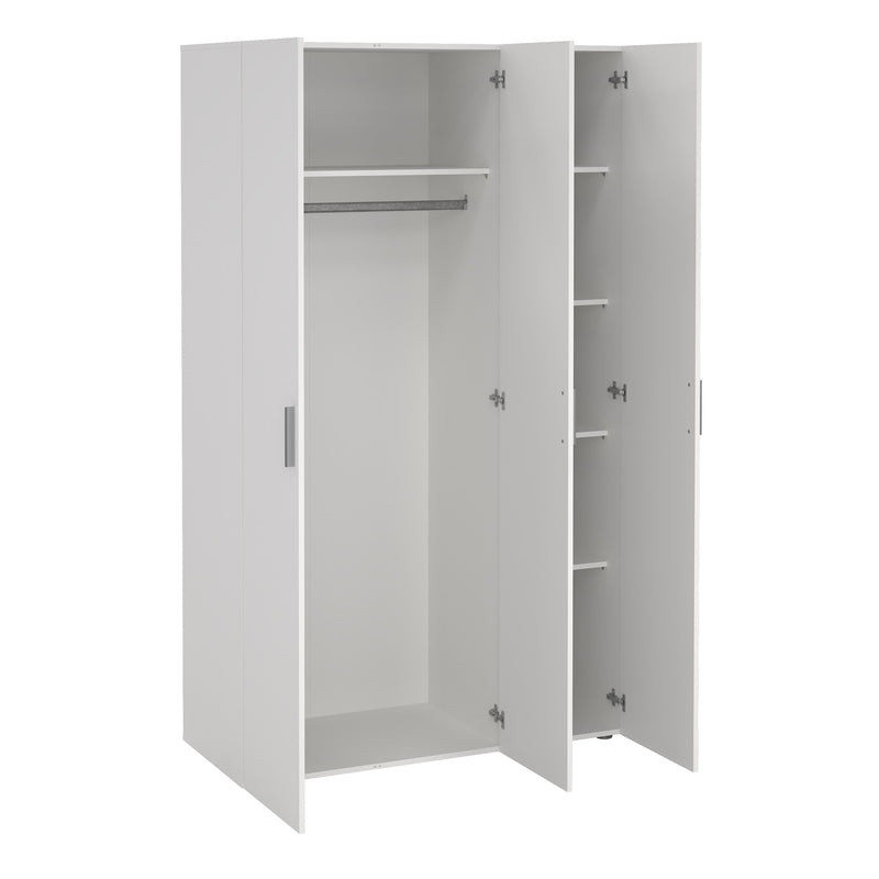 Pepe Wardrobe with 3 Doors in White — alternative angle