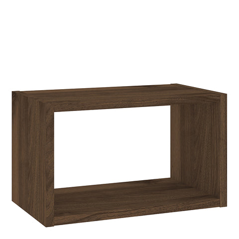 Roomers Wall Shelf Unit in Walnut — front view