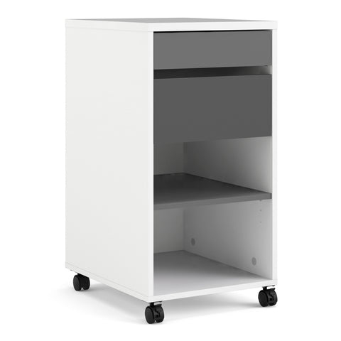 Function Plus Mobile File Cabinet 2 Drawers 1 Shelf — front view