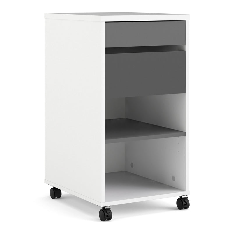 Function Plus Mobile File Cabinet 2 Drawers 1 Shelf — front view