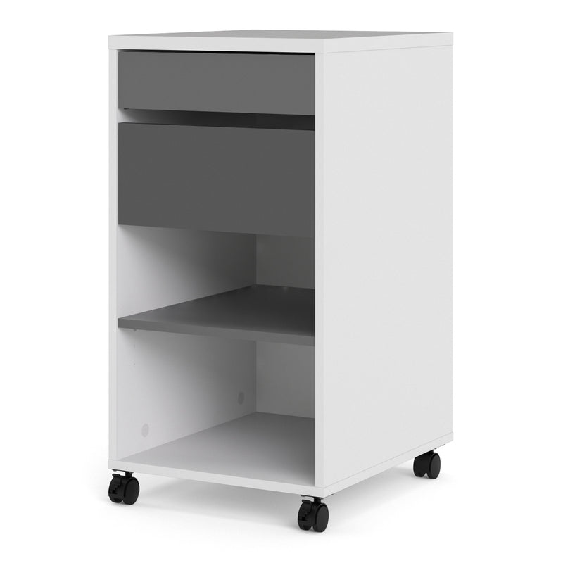 Function Plus Mobile File Cabinet 2 Drawers 1 Shelf — detail view