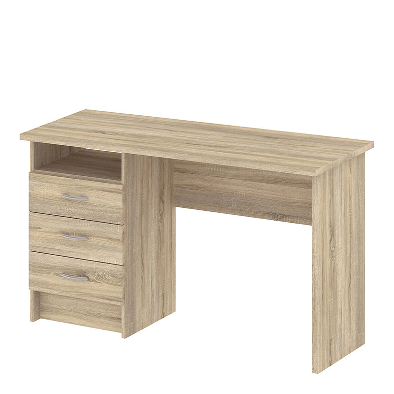 Function Plus Desk 3 Drawers in Oak — detail view