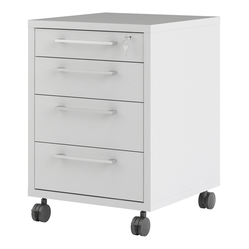 Prima Mobile Cabinet in White — detail view