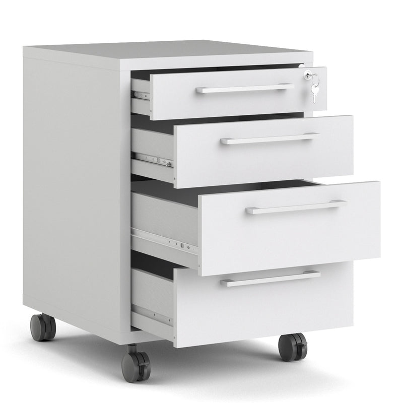 Prima Mobile Cabinet in White — alternative angle