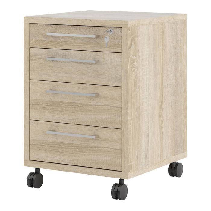 Prima Mobile Cabinet in Oak — detail view