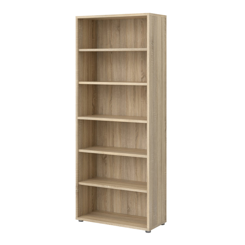 Prima Bookcase 5 Shelves in Oak — detail view