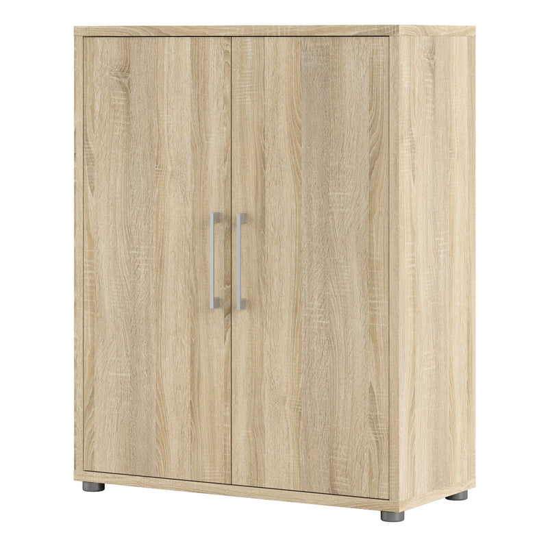 Prima Bookcase 2 Shelves with 2 Doors in Oak — view