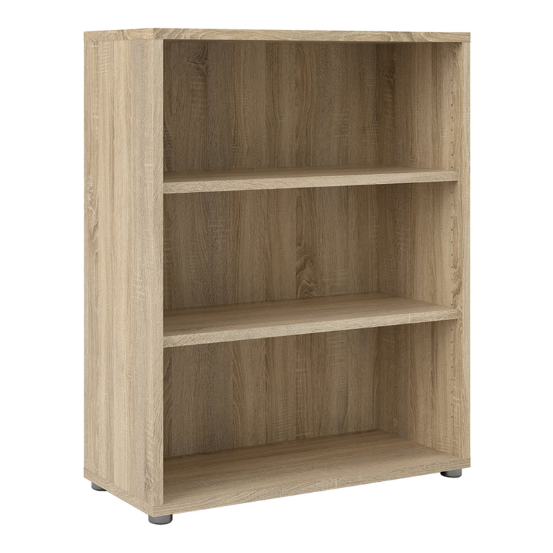 Prima Bookcase 2 Shelves in Oak — front view