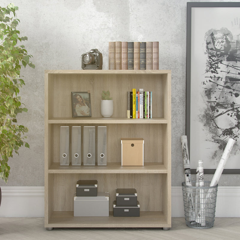 Prima Bookcase 2 Shelves in Oak — alternative angle