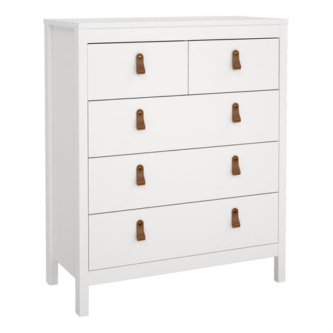 Barcelona Chest 3+2 Drawers in White — front view