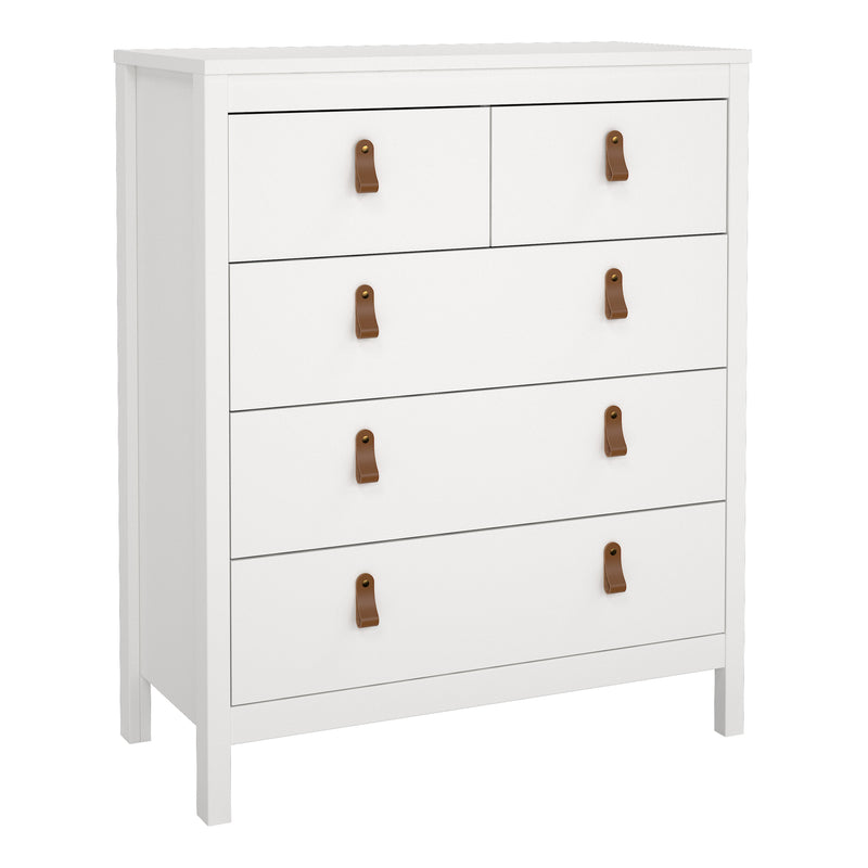 Barcelona Chest 3+2 Drawers in White — front view