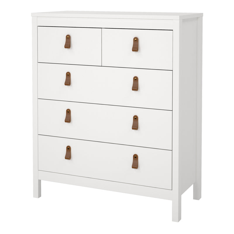 Barcelona Chest 3+2 Drawers in White — detail view