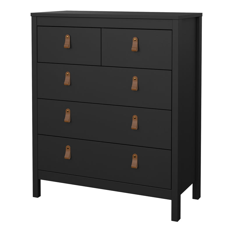 Barcelona Chest 3+2 Drawers in Matt Black — detail view