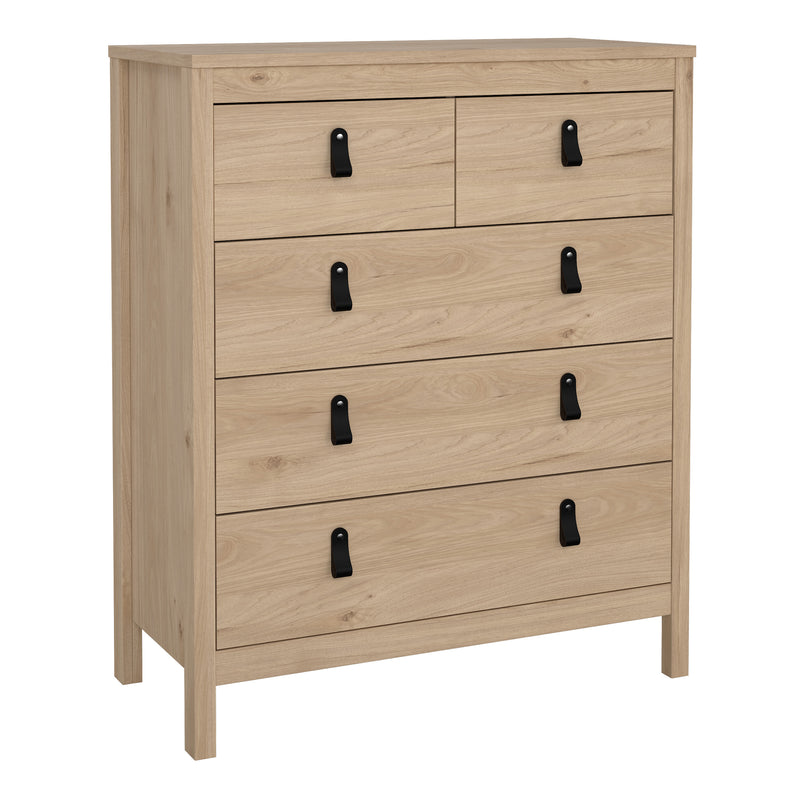 Barcelona Chest 3+2 Drawers in Jackson Hickory Oak — front view