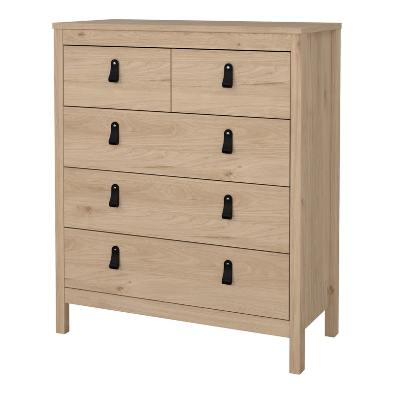 Barcelona Chest 3+2 Drawers in Jackson Hickory Oak — detail view