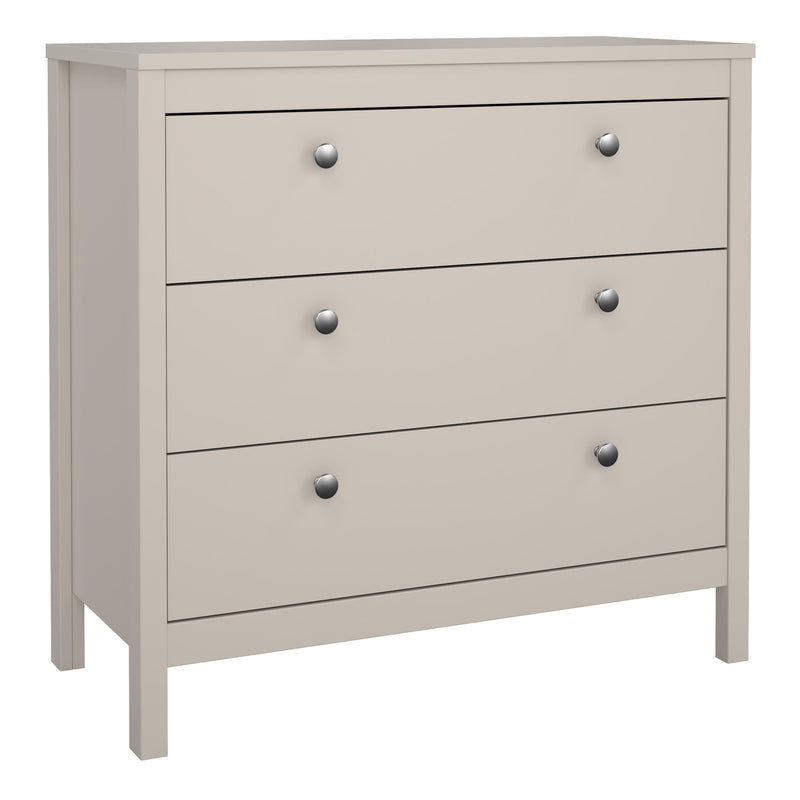 Barcelona Chest 3 Drawers in Cashmere — side angle