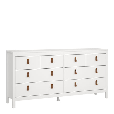 Barcelona Double Dresser 4+4 Drawers in White — view