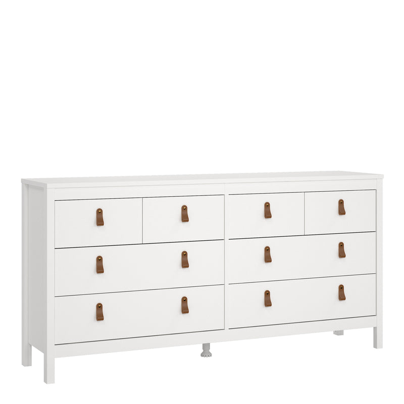 Barcelona Double Dresser 4+4 Drawers in White — view