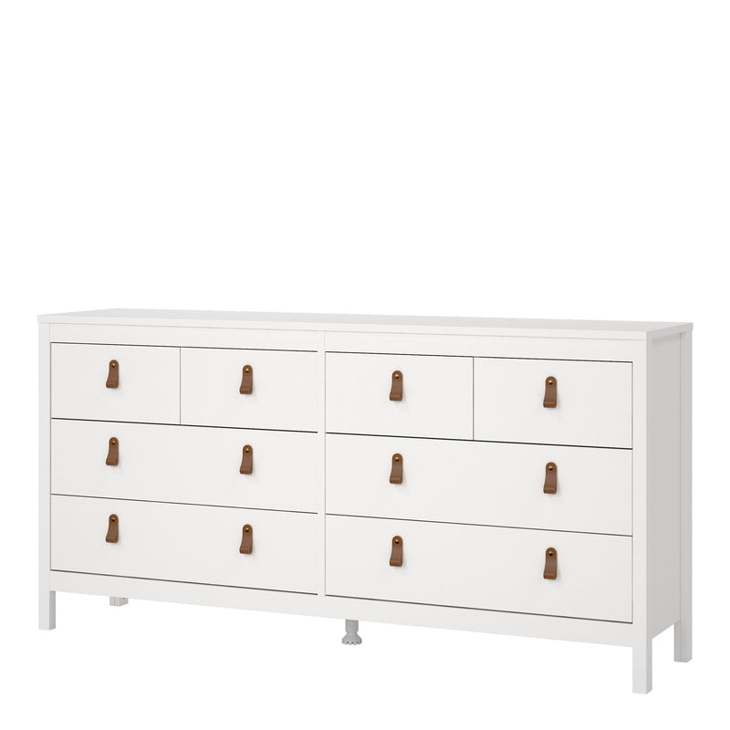 Barcelona Double Dresser 4+4 Drawers in White — detail view