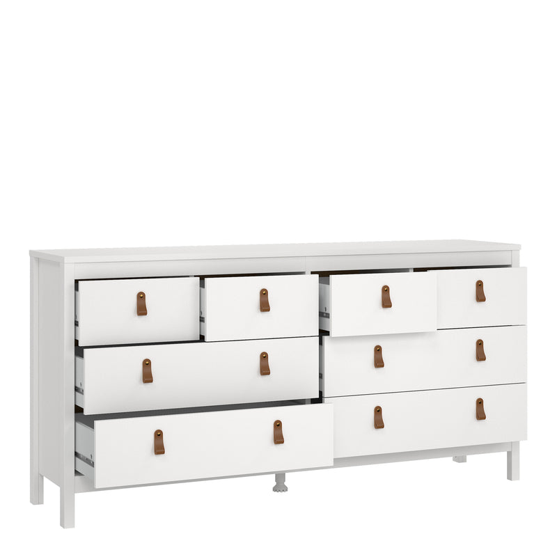 Barcelona Double Dresser 4+4 Drawers in White — alternative angle