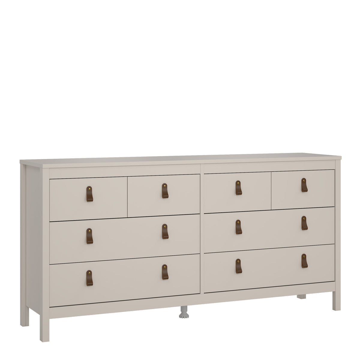 Barcelona Double Dresser 4+4 Drawers in Cashmere — front view