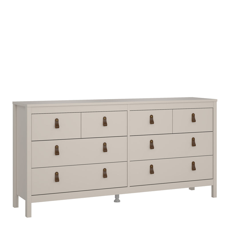 Barcelona Double Dresser 4+4 Drawers in Cashmere — front view