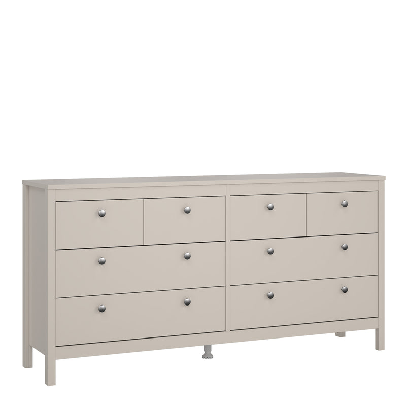 Barcelona Double Dresser 4+4 Drawers in Cashmere — side angle