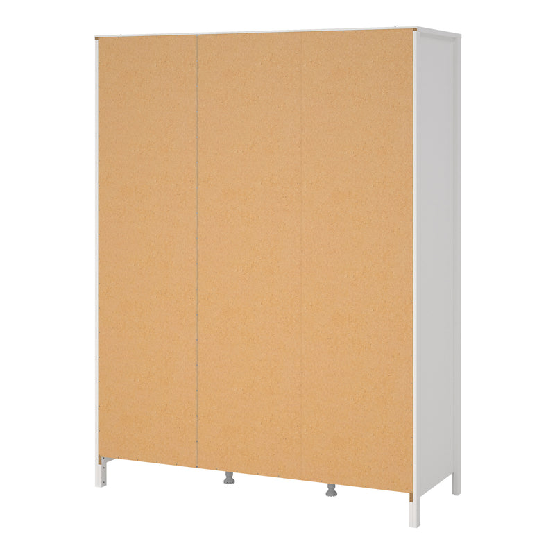 Barcelona Wardrobe with 3 Doors in White — alternative angle