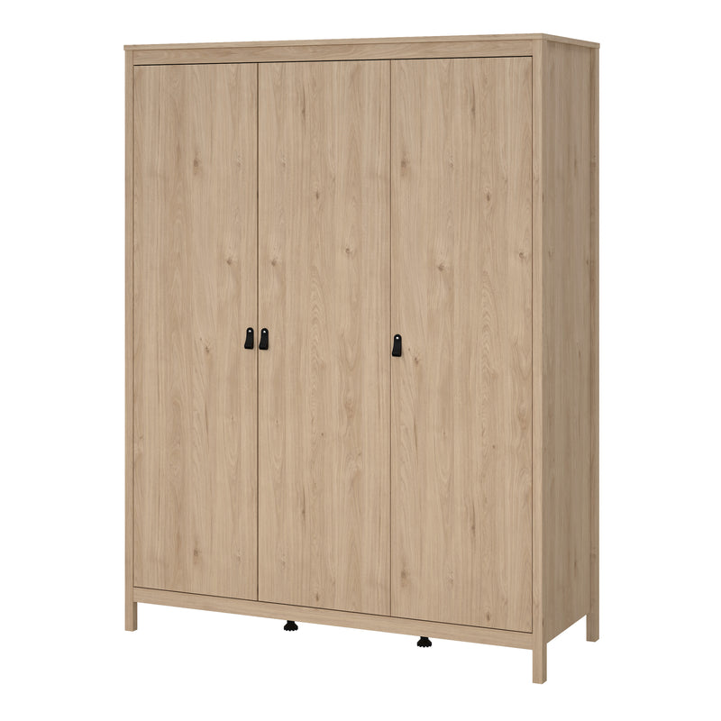 Barcelona Wardrobe with 3 Doors in Jackson Hickory Oak — detail view
