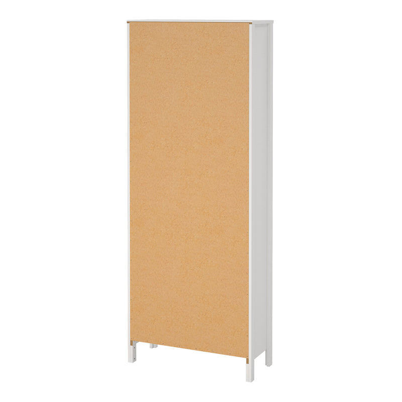 Barcelona China Cabinet 2 Glass Doors with 3 Drawers in White — alternative angle